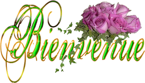 Gif animé bienvenue roses roses